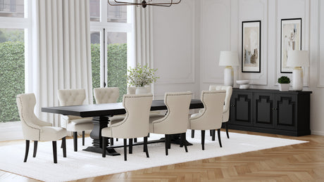 Baney Extension Dining Collection - 9pcs- Extension Table + 8 Side Chairs