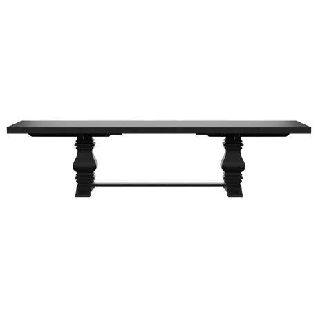 Baney Extension Dining Collection - Distressed Black Trestle Table, Round Pedestal Table, Sideboard & Wingback Chairs – view 13