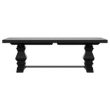 Baney Extension Dining Collection - Distressed Black Trestle Table, Round Pedestal Table, Sideboard & Wingback Chairs – view 14