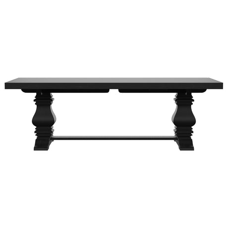 Baney Extension Dining Collection - Distressed Black Trestle Table, Round Pedestal Table, Sideboard & Wingback Chairs – view 14