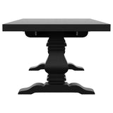 Baney Extension Dining Collection - Distressed Black Trestle Table, Round Pedestal Table, Sideboard & Wingback Chairs – view 17