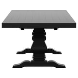Baney Extension Dining Collection - Distressed Black Trestle Table, Round Pedestal Table, Sideboard & Wingback Chairs – view 18