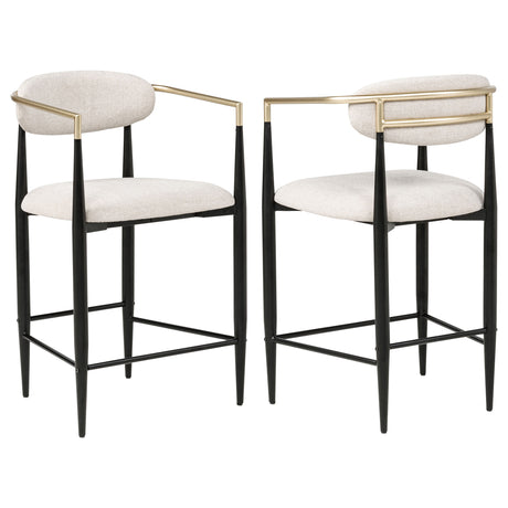 Tina Upholstered Counter Height Stools (Set of 2) - Set of 2 Counter Stools