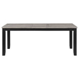 Elodie 60-78" Extension Dining Table & Sets - Two-Tone Grey & Black with Dove Grey Upholstered Chairs – view 16