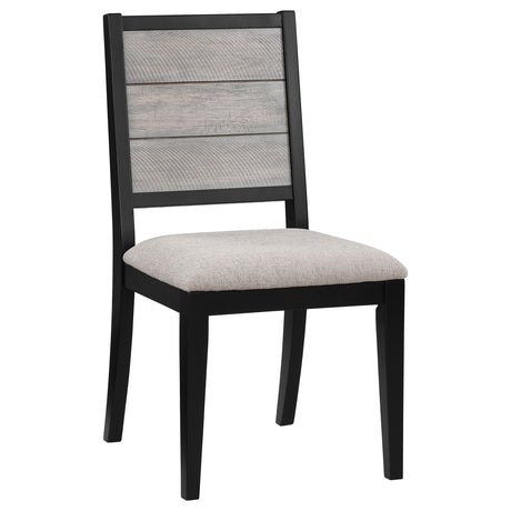 Elodie 60-78" Extension Dining Table & Sets - Two-Tone Grey & Black with Dove Grey Upholstered Chairs – view 18