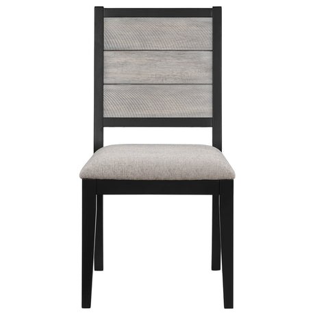 Elodie 60-78" Extension Dining Table & Sets - Two-Tone Grey & Black with Dove Grey Upholstered Chairs – view 19