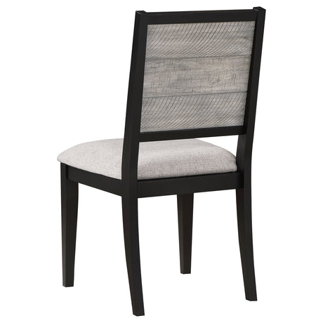 Elodie 60-78" Extension Dining Table & Sets - Two-Tone Grey & Black with Dove Grey Upholstered Chairs – view 20