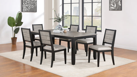 Elodie 60-78" Extension Dining Table & Sets - 7pcs- Table + 6 Side Chairs
