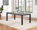 Elodie 60-78" Extension Dining Table & Sets - Two-Tone Grey & Black with Dove Grey Upholstered Chairs – view 1