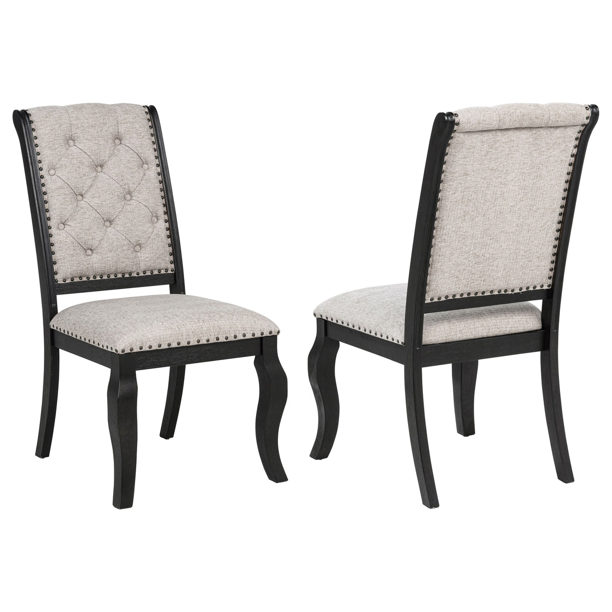 Phelps 123" Extension Dining Table & Sets - Set of 2 Tan Side Chairs