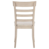 Orrison Ladder Back Dining Side Chairs - Farmhouse Wood Seat in Linen, Set of 2 – view 5