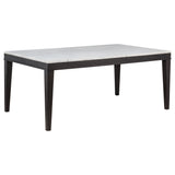 Averill 72" White Marble Top Dining Table & 7-Piece Sets - 72" Marble Top Table Only