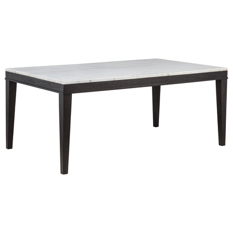 Averill 72" White Marble Top Dining Table & 7-Piece Sets - 72" Marble Top Table Only