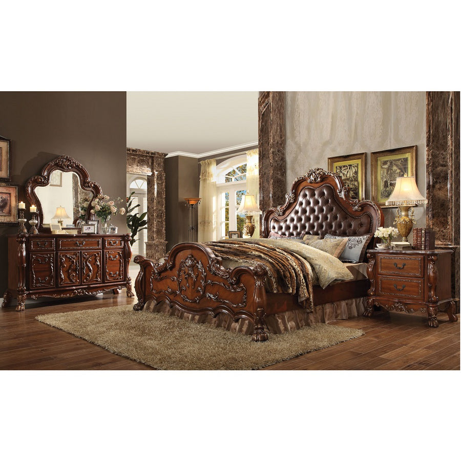 Dresden Arched Beveled Mirror - Raised Scrolled Trim