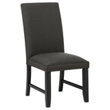 Berning Upholstered Parson Dining Chairs (Set of 2) - Charcoal, Set of 2 Side Chairs