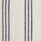 Herran Upholstered Dining Side Chairs (Set of 2) - Beige Linen-Look with Blue Stripes & Black Frame – view 11