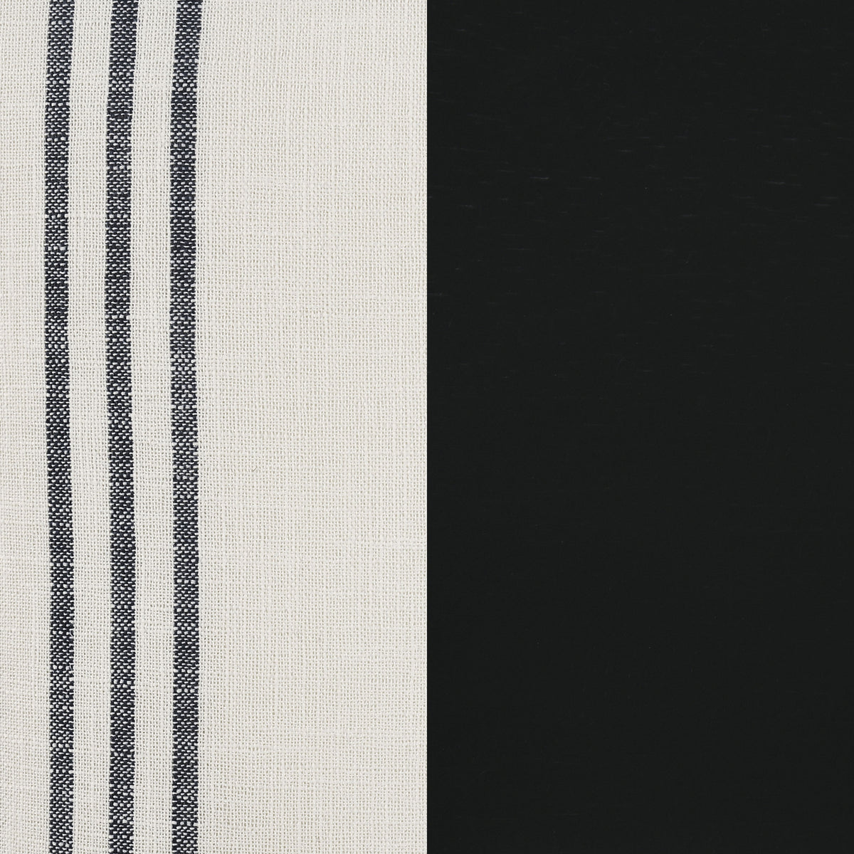 Herran Upholstered Dining Side Chairs (Set of 2) - Beige Linen-Look with Blue Stripes & Black Frame – view 12