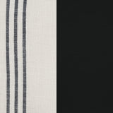 Herran Upholstered Dining Side Chairs (Set of 2) - Beige Linen-Look with Blue Stripes & Black Frame – view 12