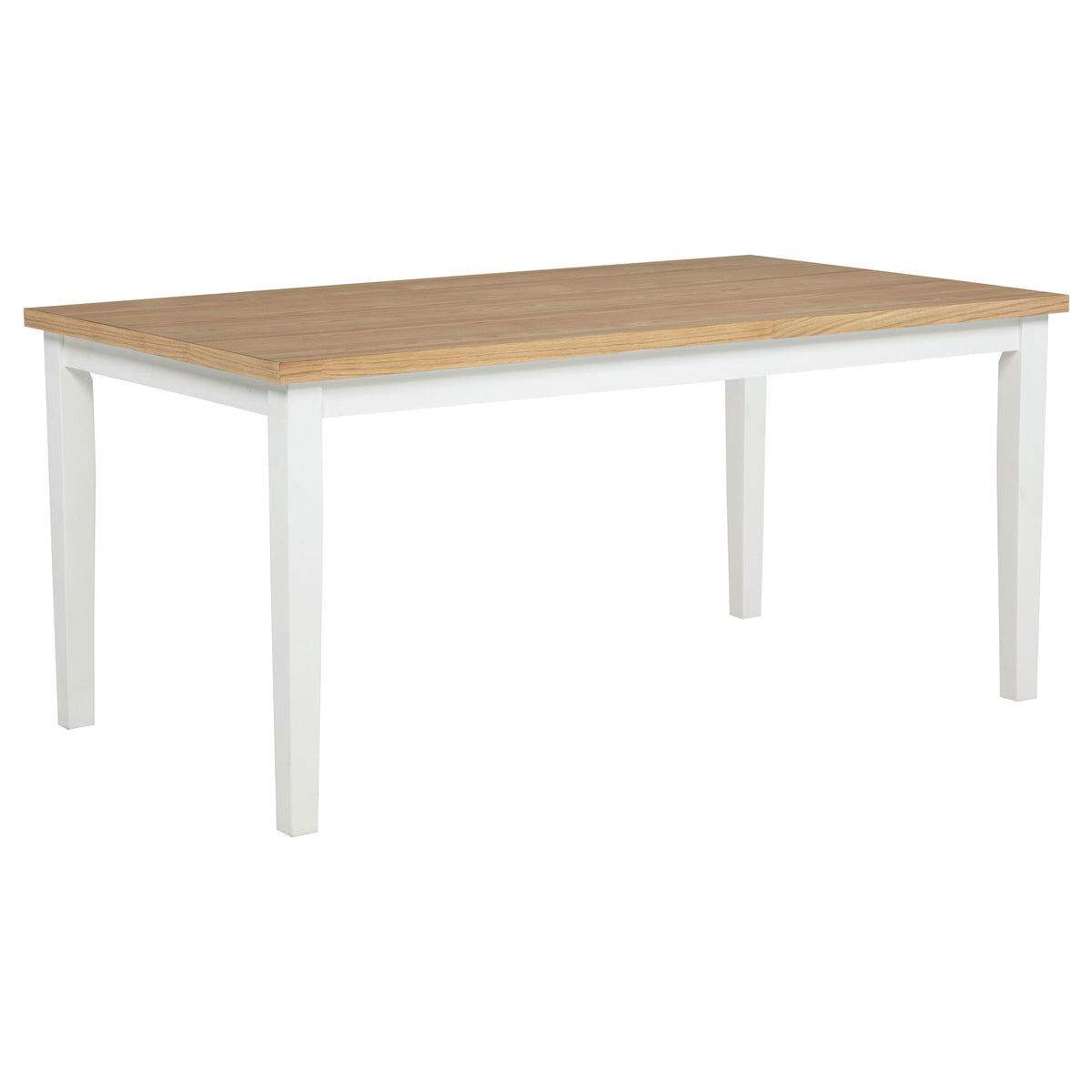 Andrews Round & Rectangular Dining Collection - 66" Rectangular Table Only (Light Ash & White)