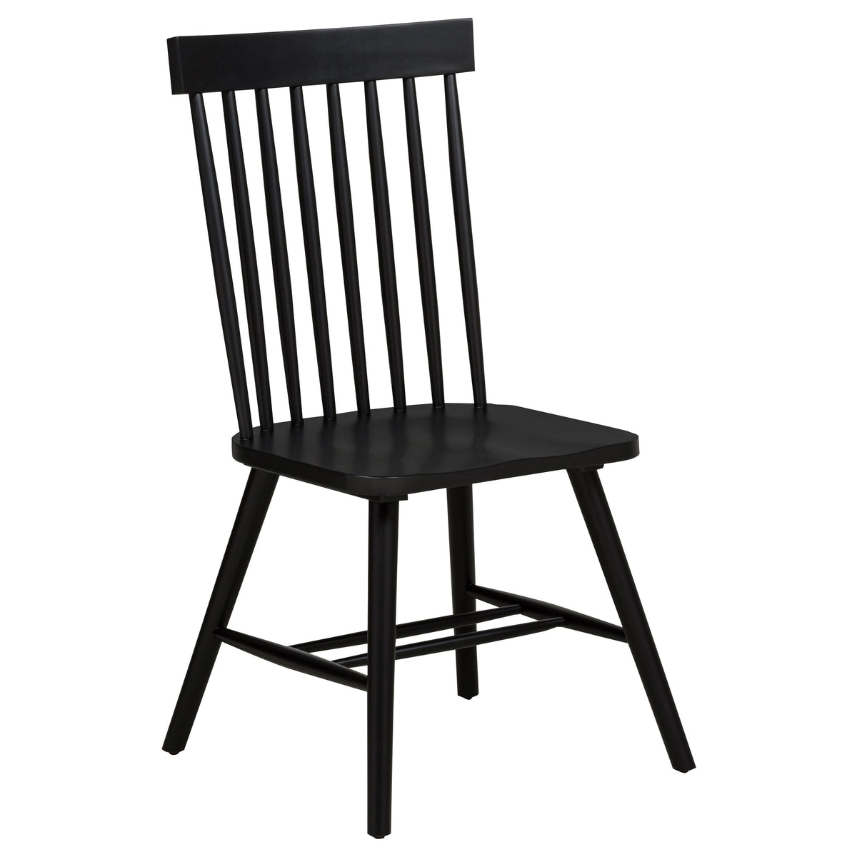 Andrews Round & Rectangular Dining Collection - Set of 2 Side Chairs - Black