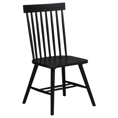 Andrews Round & Rectangular Dining Collection - Set of 2 Side Chairs - Black