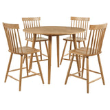 Andrews 48" Round Counter Height Dining Table & Windsor Chairs - Light Ash with Ash, White or Black Chairs – view 16