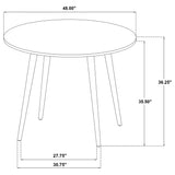 Andrews 48" Round Counter Height Dining Table & Windsor Chairs - Light Ash with Ash, White or Black Chairs – view 12