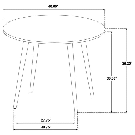 Andrews 48" Round Counter Height Dining Table & Windsor Chairs - Light Ash with Ash, White or Black Chairs – view 12