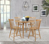 Andrews 48" Round Counter Height Dining Table & Windsor Chairs - Light Ash with Ash, White or Black Chairs – view 13