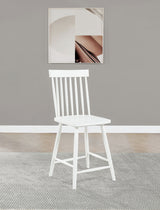 Andrews 48" Round Counter Height Dining Table & Windsor Chairs - Light Ash with Ash, White or Black Chairs - lifestyle