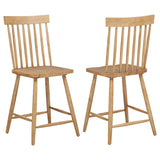Andrews 48" Round Counter Height Dining Table & Windsor Chairs - Set of 2 Counter Chairs - Light Ash