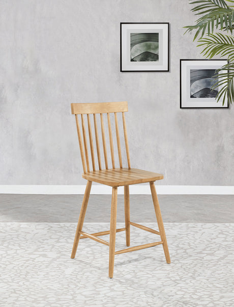 Andrews 48" Round Counter Height Dining Table & Windsor Chairs - Light Ash with Ash, White or Black Chairs - lifestyle