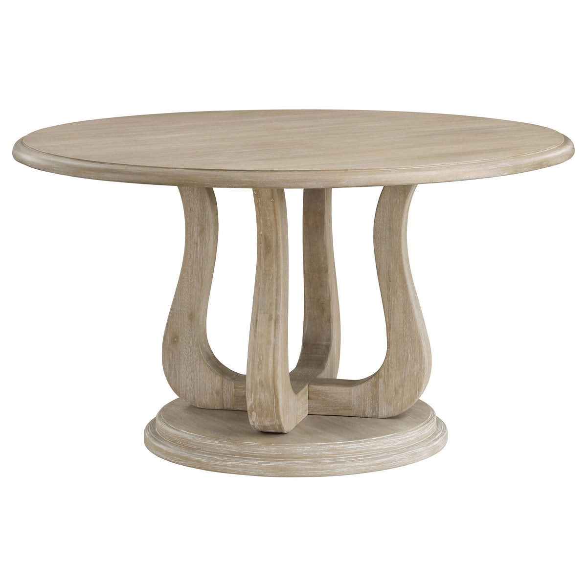 Trofello 60" Round Pedestal Dining Table & Set - 60" Round Table Only