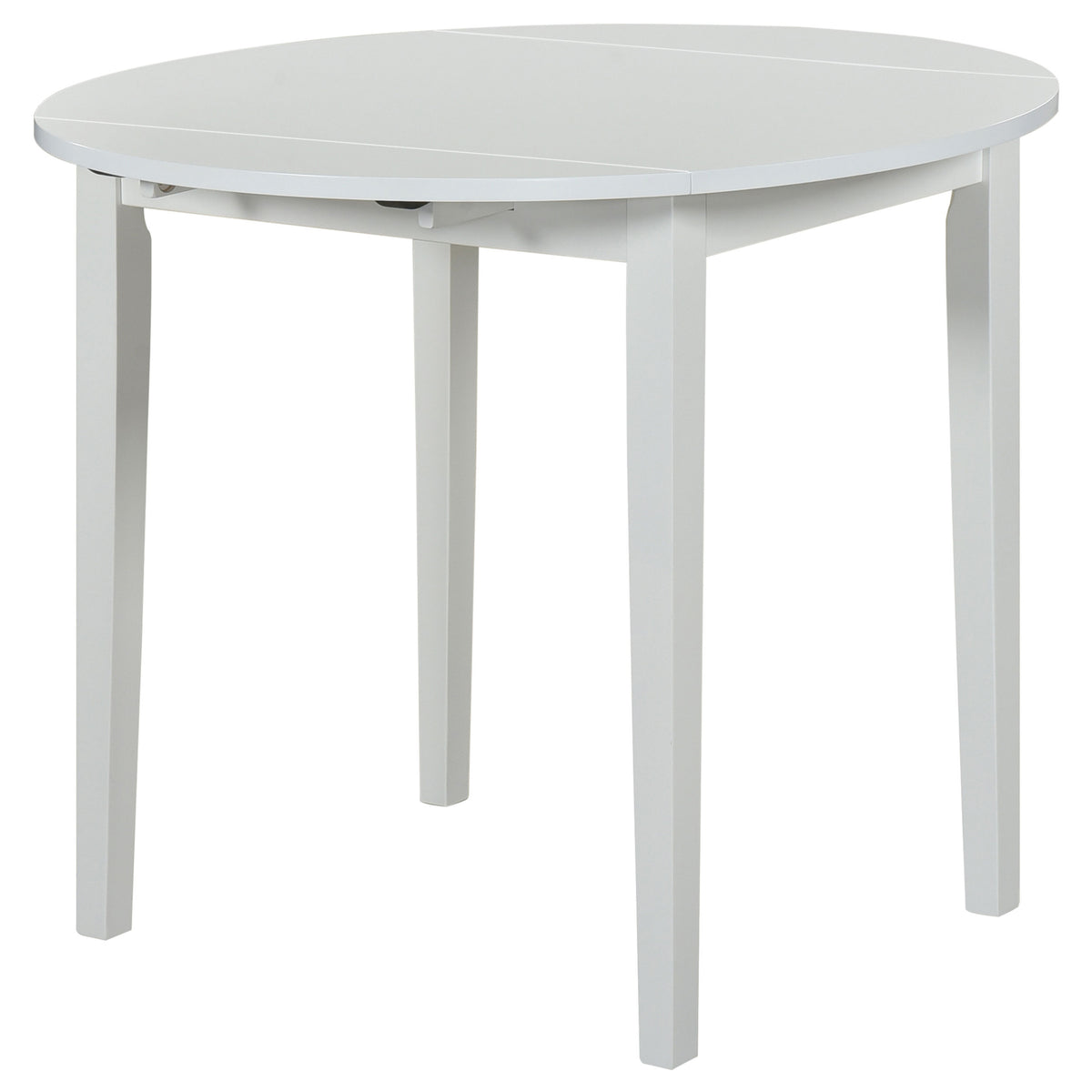 Bucknell 3-Piece Round Drop Leaf Dining Set - Ladder-Back Chairs in White, Natural or Cappuccino – view 8