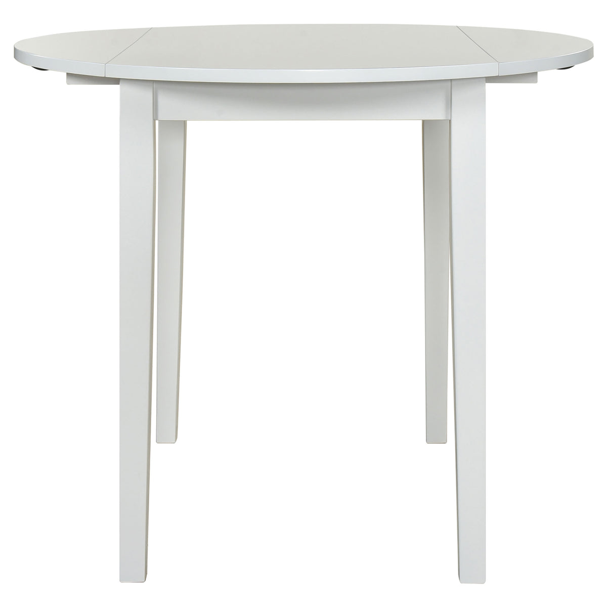 Bucknell 3-Piece Round Drop Leaf Dining Set - Ladder-Back Chairs in White, Natural or Cappuccino – view 9