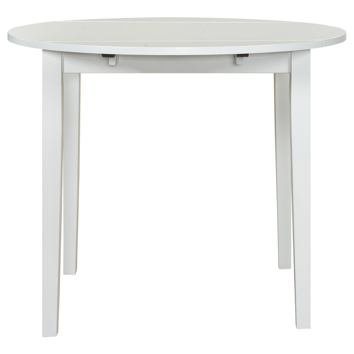 Bucknell 3-Piece Round Drop Leaf Dining Set - Ladder-Back Chairs in White, Natural or Cappuccino – view 10