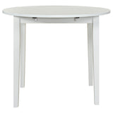 Bucknell 3-Piece Round Drop Leaf Dining Set - Ladder-Back Chairs in White, Natural or Cappuccino – view 10