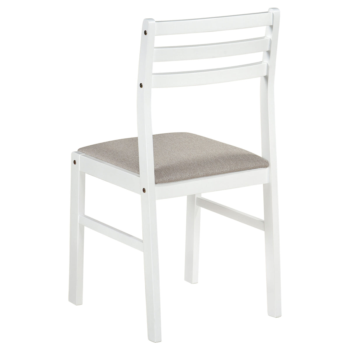 Bucknell 3-Piece Round Drop Leaf Dining Set - Ladder-Back Chairs in White, Natural or Cappuccino – view 14