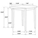 Bucknell 3-Piece Round Drop Leaf Dining Set - Ladder-Back Chairs in White, Natural or Cappuccino – view 20
