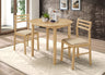 Bucknell 3-Piece Round Drop Leaf Dining Set - Ladder-Back Chairs in White, Natural or Cappuccino – view 2
