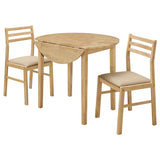 Bucknell 3-Piece Round Drop Leaf Dining Set - Natural