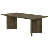 Tyler 80" Solid Mango Wood Dining Table & Chevron Sideboard - V-Shaped Base in Mango Brown – view 5