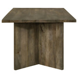 Tyler 80" Solid Mango Wood Dining Table & Chevron Sideboard - V-Shaped Base in Mango Brown – view 6