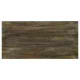 Tyler 80" Solid Mango Wood Dining Table & Chevron Sideboard - V-Shaped Base in Mango Brown – view 7
