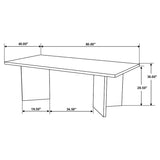 Tyler 80" Solid Mango Wood Dining Table & Chevron Sideboard - V-Shaped Base in Mango Brown – view 9