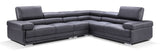 2119 Modular Leather Sectional with Adjustable Headrests