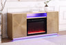 Detailed view of the LED flame display inside the Weston fireplace insert