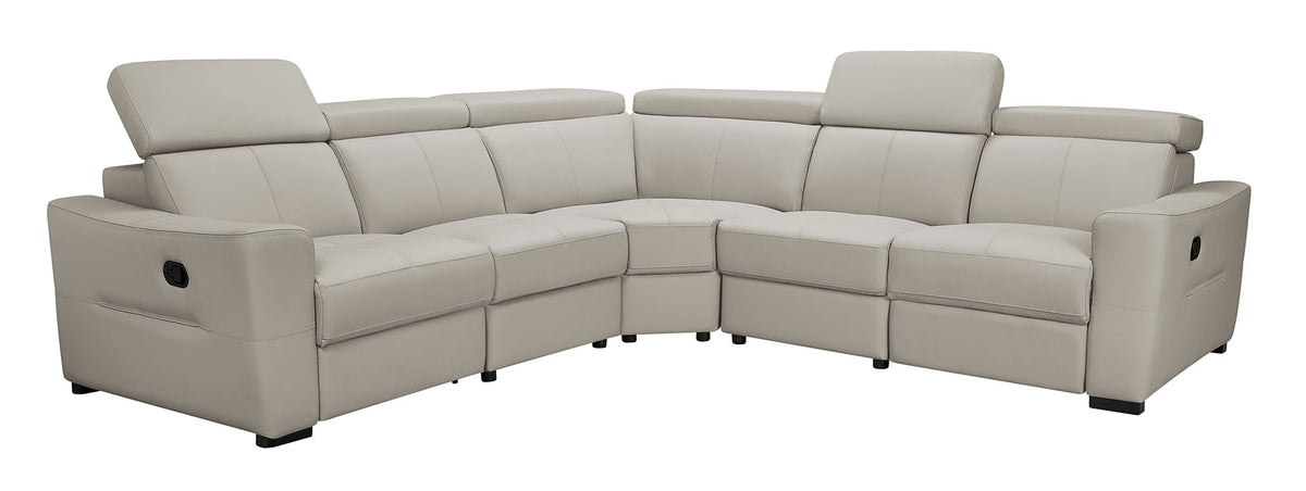 6021 Reclining Leather Sectional & Armchair
