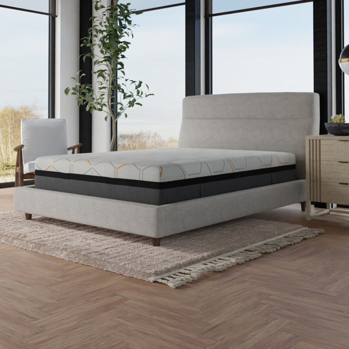 14 Inch Hybrid Copper-Gel Memory Foam Plush Mattress - Cooling