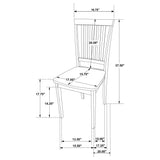 Gomez 5-Piece Dining Set - 47" Rectangular Table & 4 Slat-Back Chairs in Cappuccino – view 7